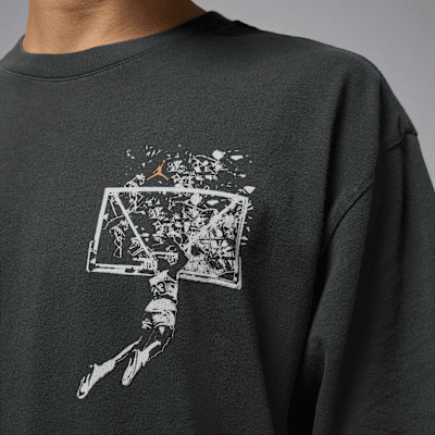 ★Nike★ Jordan Brooklyn Oversized Graphic T-Shirt M Off Noi Jordan - Jordan Brooklyn Oversized Graphic Short Sleeve Crew